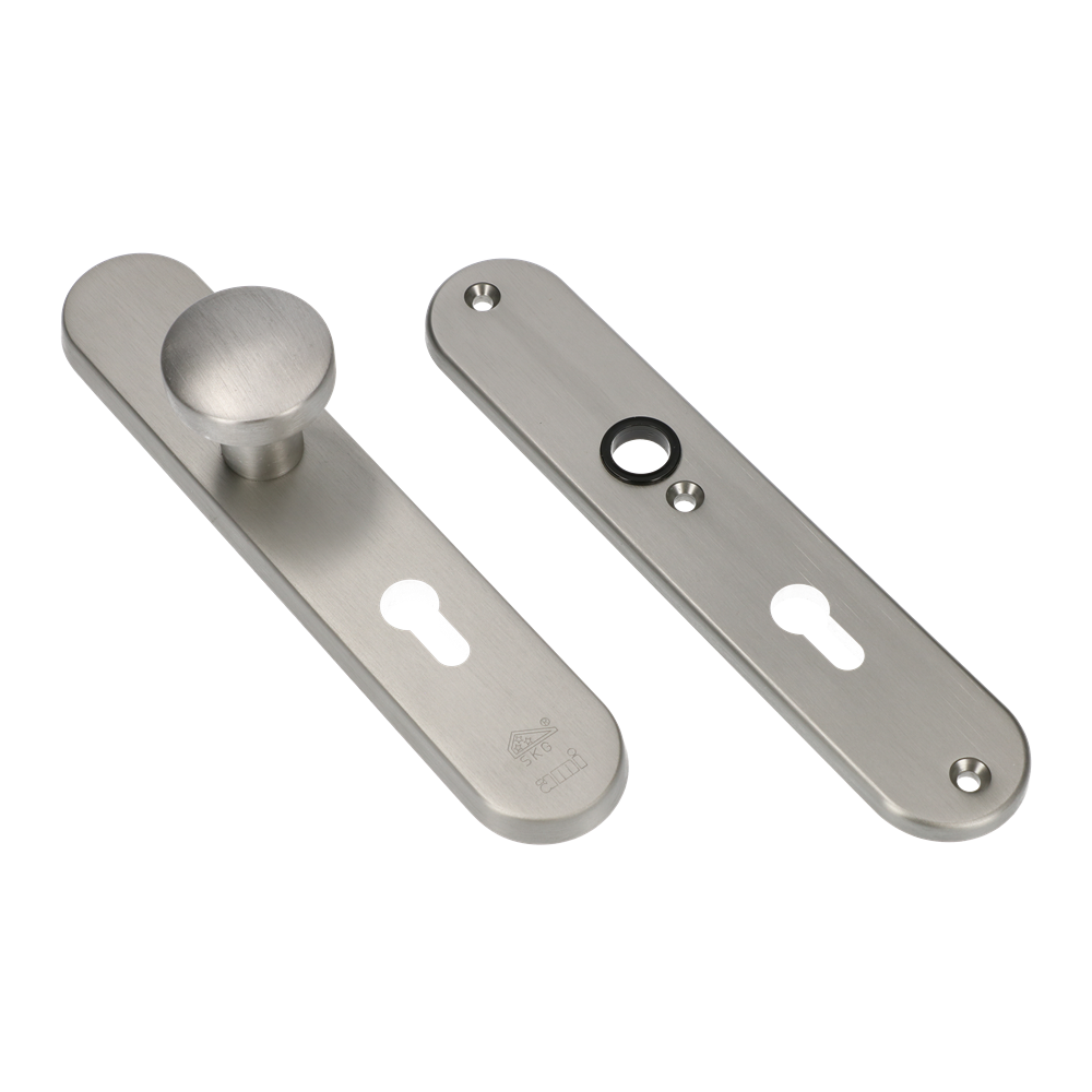 AMI Veiligheidsbeslag 250/50/1 Knop 169/50 Profielcilinder 72, Z/Dkr Irox Archi-Design Deurdikte 38/42 - 622280